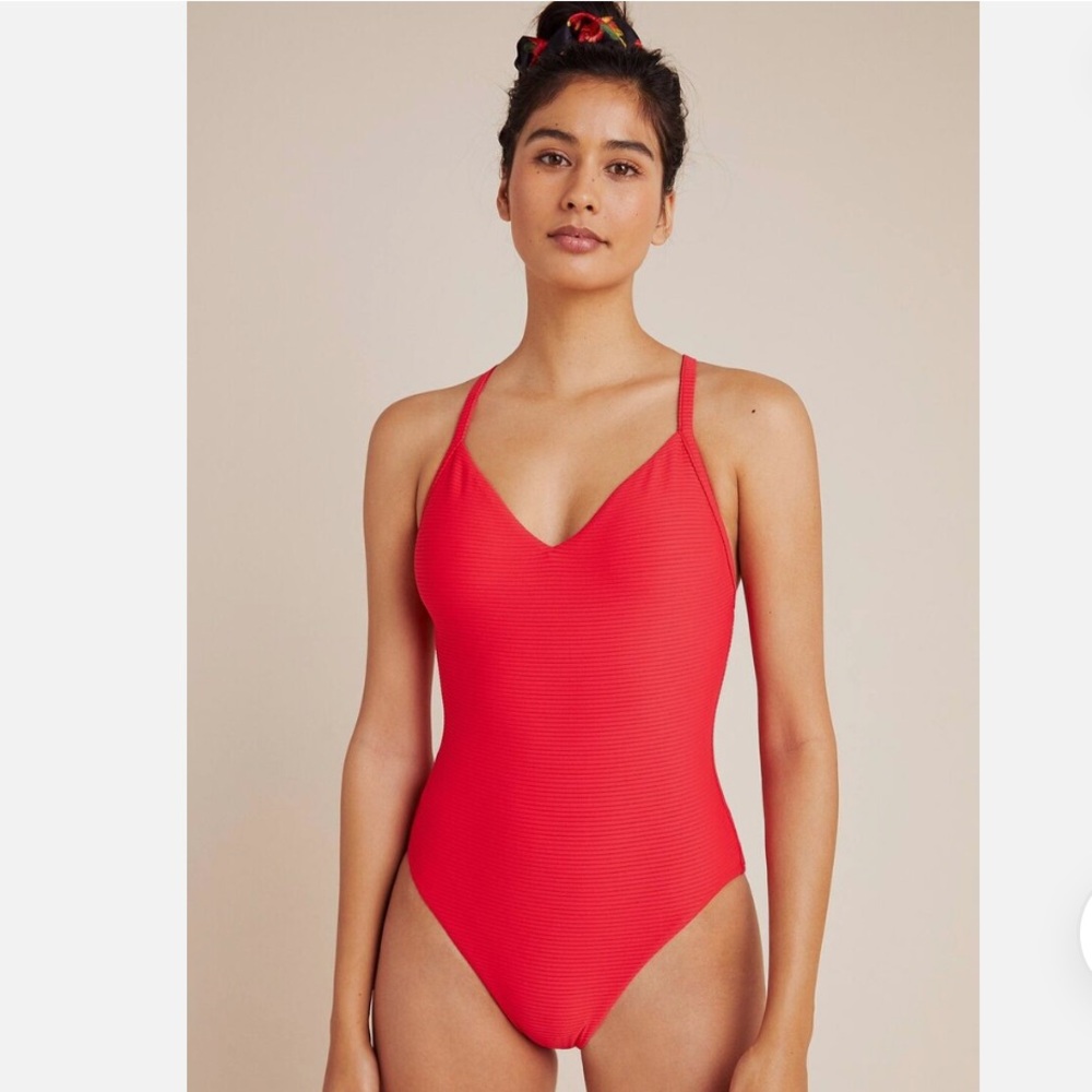 NWOT Seafolly Summer Sea One-piece Swimsuit In Red Size 10 US 14 AUS Z384-9